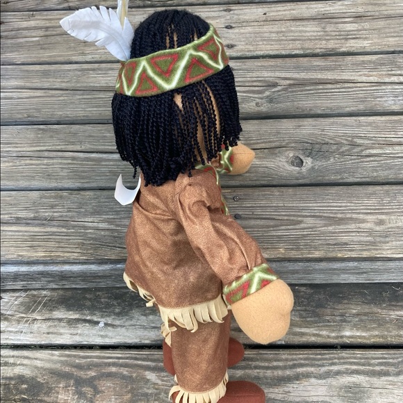 PRIMA CREATIONS VINTAGE NATIVE AMERICAN BOY THANKSGIVING DECOR FIGURE - Picture 3 of 6